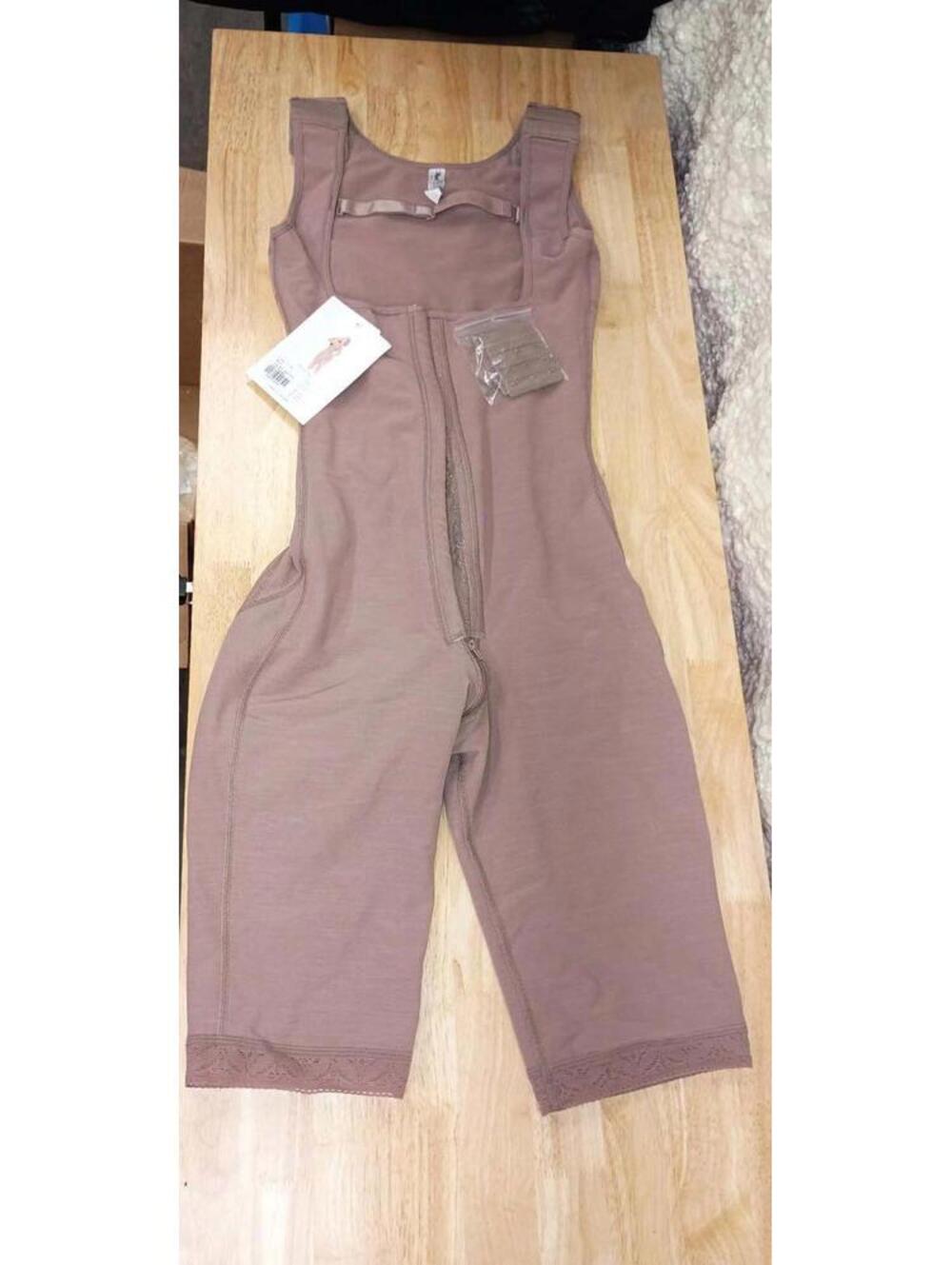 MAPALE F506 CROSS‑BACK SUPPORT KNEE‑LENGTH SHAPEWEAR MOCHA SIZE M